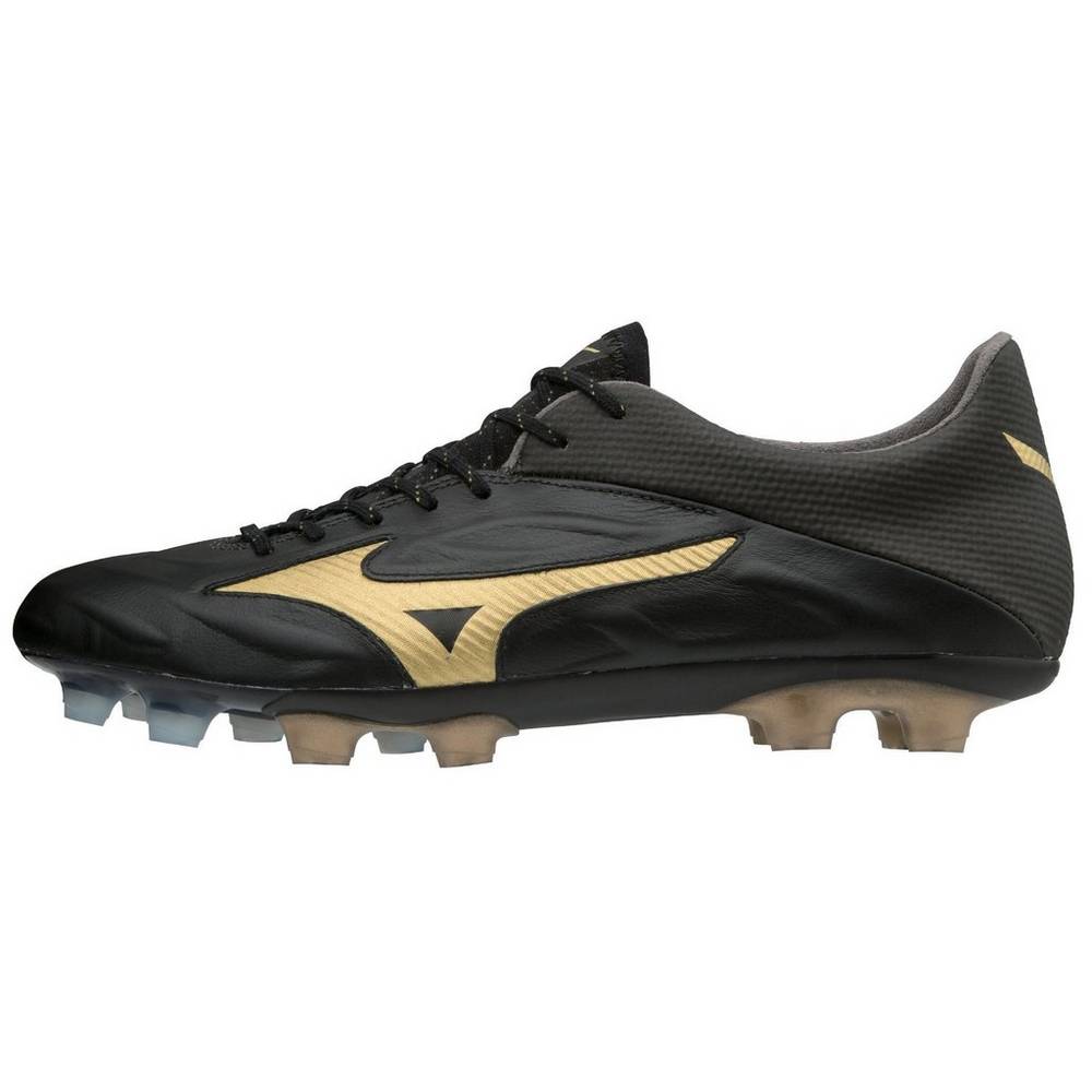 Mens Mizuno Rebula 2 V1 Made in Japan Soccer Cleats Black/Gold Philippines (OAPEGI579)